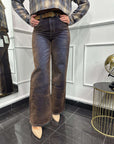 Jeans Velvet Wideleg H5115